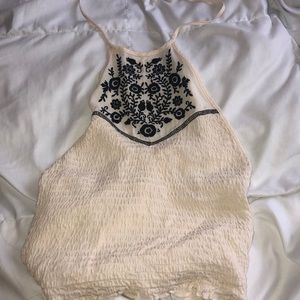 stretchy halter top
